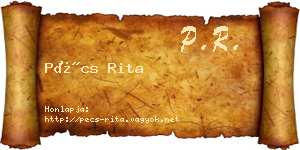 Pécs Rita névjegykártya